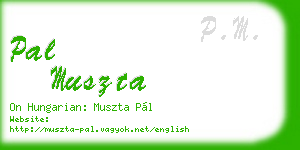 pal muszta business card
